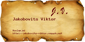 Jakobovits Viktor névjegykártya